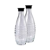 2 Glass Bottles for (NOT INTERCHANGEABLE WITH PLASTIC) SodaStream Aqua Fizz, Crystal and Penguin Carbonating Sparkling Water Machines