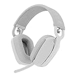 Logitech Zone Vibe 100 Lightweight Wireless Over Ear Headphones with Noise Canceling Microphone, Advanced Multipoint Bluetooth Headset, Works with Teams, Google Meet, Zoom, Mac/PC - Off White