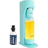 Drinkmate OmniFizz Sparkling Water and Soda Maker, Carbonates Any Drink, with 3oz CO2 Test Cylinder (Arctic Blue)