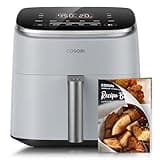 COSORI Air Fryer 9-in-1, Compact but Large 6 Qt, 5 Fast Fan Speeds with 450F for Ultra Crsipy, 95% Less Oil, 100+ In-App Recipes, Roast, Bake, Dehydrate, Reheat, Broil, Proof, Light Gray