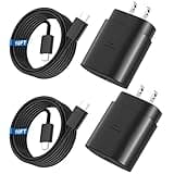 Super Fast Charger Type C, 25W USB C Wall Charger Fast Charging for Samsung Galaxy S25 Ultra/S25/S25+/S24+/S24 Ultra/S24/S24+/S23 Ultra/S22 Ultra/S21 Ultra with 10FT Long Type C Charger Cable 2Pack