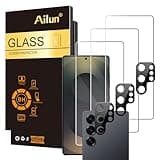 Ailun Glass Screen Protector for Galaxy S25 Ultra [6.9 Inch] 3Pack + 3Pack Camera Lens Tempered Glass Fingerprint Unlock 0.25mm Ultra Clear Anti-Scratch Case Friendly [Not For S25/S25 Plus]