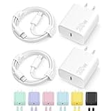 iPhone 16 15 Charger Fast Charging Type C Chargers USB C Charger Block iPhone 16 Chargers with 2 Pack 6FT Cable for iPhone 16/16 Plus/16 Pro/16 Pro Max/iPhone 15/15 Pro Max/iPad Pro/AirPods