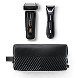 MANSCAPED® The Chairman™ PRO & The Lawn Mower® 5.0 Ultra - Men's Face Shaver with Two SkinSafe® Blades, Four-Blade Foil & Stubble Trimmer & Dual-Head Groin & Body Hair Trimmer with Toiletry Bag