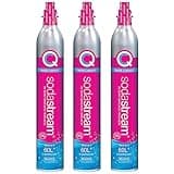 SodaStream CO2 Gas Carbonation Bundle | 3x 60L QuickConnect Cylinders, Pink CQC System - Never run out of CO2 Again - Compatible with Terra, ART, Aqua Fizz, E-Terra, E-DUO, Enso and Gaia