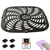 HlkEurt 8QT Air Fryer Rack Replacement Parts for 8QT Chefman TurboFry Touch Air Fryer XL, Upgraded Air Fryer Grill Plate Pan Crisper Plate Tray Insert Grate Grid Shelf for 8QT Chefman Air Fryers